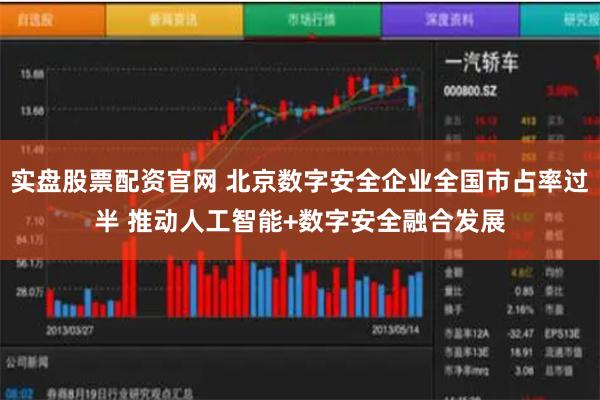 实盘股票配资官网 北京数字安全企业全国市占率过半 推动人