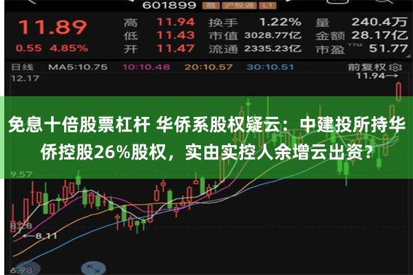 免息十倍股票杠杆 华侨系股权疑云：中建投所持华侨控股26%股权，实由实控人余增云出资？